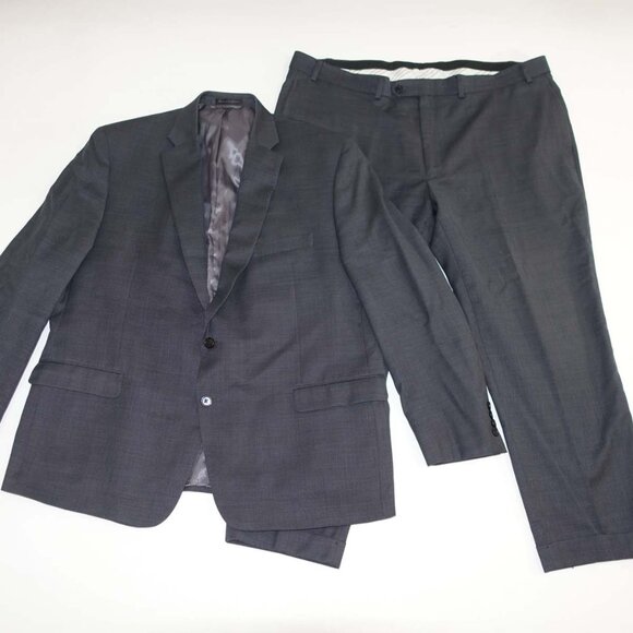 Lauren Ralph Lauren Men's 2 Button Suit Size 48 Regular 44 x 27.5 Charcoal Gray